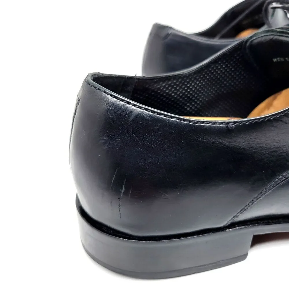 Cole Haan CO8100 Mens Black Leather Split Toe Derbys Size US 12 M Made In India